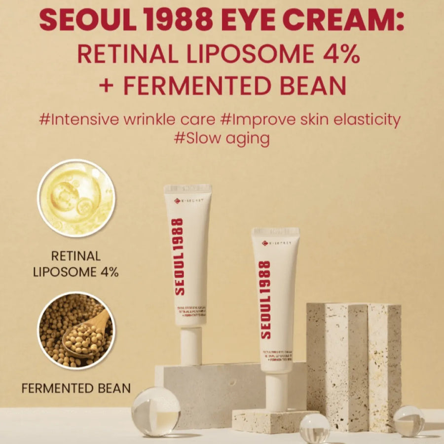 K-Secret Seoul 1988 Eye Cream Retinal Liposome 4% + Fermented Bean 30ml - Made In Korea - Image 2