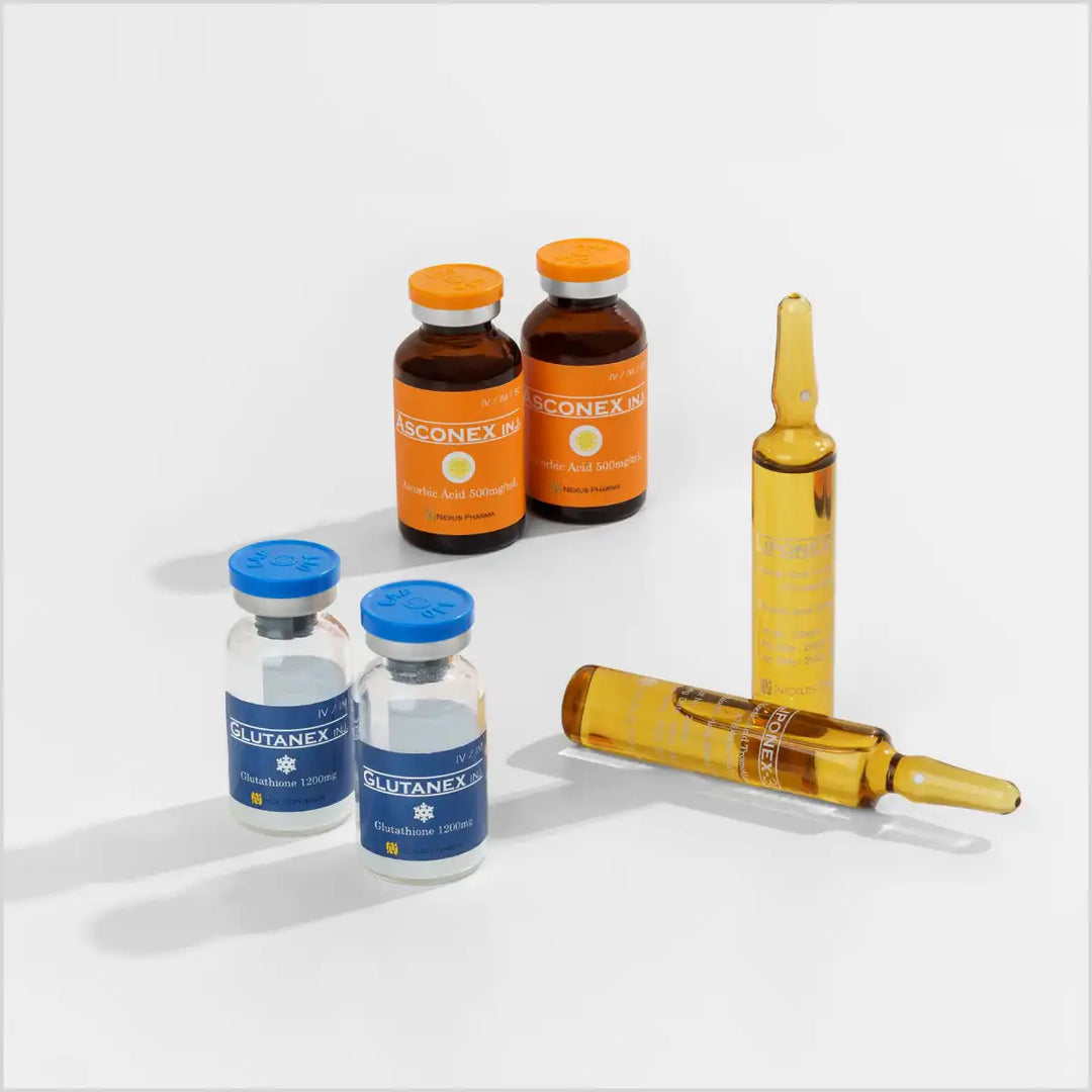 Glutanex 1200mg with Liponex-300 & Asconex Whitening Injections - Made in Korea - Image 4